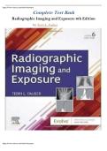 &colon; Radiographic Imaging and Exposure 6th Edition &lpar;ISBN 978-0323661393&rpar; &ndash; 2026 Complete Test Bank with Verified Questions and Answers for All Chapters