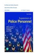 Test Bank and Solution Manual for Supervision of Police Personnel 10th Edition by Nathan F&period; Iannone &vert;Latest 2026&period;