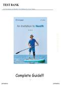 Test Bank with Verified Answers &ndash; An Invitation to Health &lpar;21st Edition&rpar; By Lisa Tunks &vert; All Chapters Covered &vert; Rated A&plus; &vert; Latest Edition