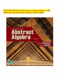 SOLUTION MANUAL First Course in Abstract algebra An 8th Edition by John B&period; Fraleigh All Chapters Full Complete&period;pdf