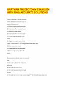 HARTMAN PHLEBOTOMY EXAM 2024 WITH 100- ACCURATE SOLUTIONS&period;pdf