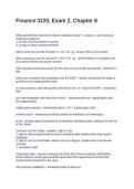 Finance 3220&comma; Exam 2&comma; Chapter 8&period; Questions and Answers 100&percnt; Correct
