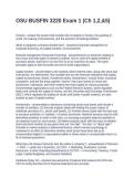 OSU BUSFIN 3220 Exam 1 &lpar;Ch 1&comma;2&comma;&5&rpar;&period; Questions with Solutions
