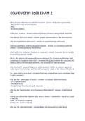 OSU BUSFIN 3220 EXAM 2&period; QUESTIONS AND ANSWERS 2026