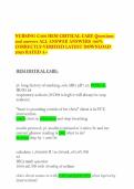 NURSING C488 HESI CRITICAL CARE Questions and answers ALL ANSWER ANSWERS 100&percnt; CORRECTLY-VERIFIED LATEST DOWNLOAD 2023 RATED A&plus;