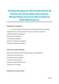 Retailing Management 10th Canadian Edition By Michael Levy&comma; Barton Weitz&comma; Dhruv Grewal&comma; Michael Madore &lpar;Instructor Manual&rpar; &vert;Newest 2025&sol;2026 &vert;Graded A&plus;
