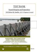 Test Bank for Hazard Mitigation and Preparedness 3rd Edition by Dylan Sandler and Anna K&period; Schwab Chapters 1-13 Covere