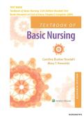 Textbook of Basic Nursing 11th Edition Rosdahl Test Bank &vert;&vert; ISBN&colon; 9781469894201&vert; &lpar;Answers at End of Every Chapter&rpar; Complete 100&percnt;