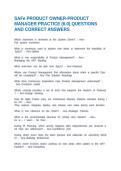 SAFe PRODUCT OWNER-PRODUCT MANAGER PRACTICE &lpar;6&period;0&rpar; QUESTIONS AND CORRECT ANSWERS