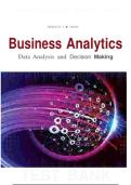 Business Analytics&colon; Data Analysis & Decision Making &lpar;6th Edition&rpar; by S&period; Christian Albright & Wayne L&period; Winston &ndash; Test Bank &vert; Exam-Ready Questions with Complete Coverage &lpar;All 19 Chapters&rpar;