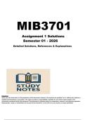MIB3701 - ASSIGNMENT 1 SOLUTIONS &lpar; SEMESTER 1 2026 &rpar;