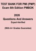 PMP Exam 6th Edition PMBOK Test Bank &lpar;2026&rpar; &ndash; Practice Questions PDF