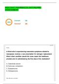WGU D441 PHARMACOLOGY&vert;PA&vert;PRE-ASSESSMENT &vert; QUESTIONS AND ANSWERS &vert; LATEST UPDATE &vert; FULLY SOLVED