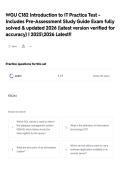 WGU C182 Introduction to IT Practice Test - Includes Pre-Assessment Study Guide Exam fully solved & updated 2026 &lpar;latest version verified for accuracy&rpar; &vert; Latest&excl;&excl;