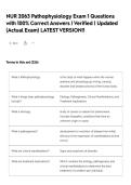 NUR 2063 Pathophysiology Exam 1 Questions with 100&percnt; Correct Answers &vert; Verified &vert; Updated &lpar;Actual Exam&rpar; LATEST VERSION&excl;&excl;