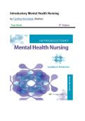 TEST BANK for Introductory Mental Health Nursing&comma; 5th Edition&period; By Cynthia Kincheloe &period; All Chapters 1-19 Fully Covered&period; Latest Version 2026