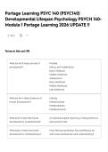 Portage Learning PSYC 140 &lpar;PSYC140&rpar; Developmental Lifespan Psychology PSYCH 140- Module 1 Portage Learning 2026 UPDATE &excl;&excl;
