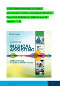 SOLUTION MANUALMedical Assisting Administrative & Clinical Competencies &lpar;MindTap Course List&rpar; 9th Edition by Michelle Blesi&comma; All Chapters 1 - 58