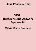 Idaho Pesticide Test &ndash; Applicator Certification Study Guide & Practice PDF