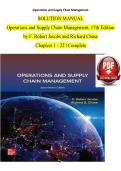 SOLUTION MANUAL Operations and Supply Chain Management&comma; 17th Edition by F&period; Robert Jacobs and Richard Chase Chapters 1 - 22 &vert; Complete