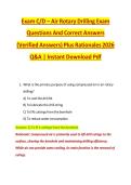 Exam C&sol;D &ndash; Air Rotary Drilling Exam  Questions And Correct Answers  &lpar;Verified Answers&rpar; Plus Rationales 2026  Q&A &vert; Instant Download Pdf 