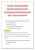 Exam E&sol;F &ndash; Mud Rotary Drilling  Questions And Correct Answers  &lpar;Verified Answers&rpar; Plus Rationales 2026  Q&A &vert; Instant Download Pdf 