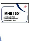MNB1601 - ASSIGNMENT 01 SOLUTIONS & QUESTIONS &lpar;SEMESTER 01 - 2026&rpar;