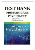 TEST BANK for Primary Care Psychiatry&comma; 2nd Edition by Robert M&period; McCarron & Glen L&period; Xiong &mdash; Verified Questions & Answers for Chapters 1&ndash;26 A&plus;