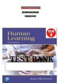 TEST BANK for Human Learning&comma; 8th Edition by Ormrod&comma; Verified Chapters 1 - 15&comma; Complete Newest Version