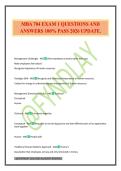 MBA 704 EXAM 1 QUESTIONS AND ANSWERS 100&percnt; PASS 2026 UPDATE&period;