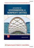 Test Bank For Accounting for Governmental & Nonprofit Entities 19E Reck&comma; Lowensohn & Neely &vert; Chapter-by-Chapter Exam Prep &vert; Fully Updated &vert; Exam-Ready