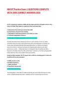 NBCOT Practice Exam 1 Questions and Answers 2026 &vert; 100&percnt; Correct Answers 