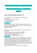 NFHS Soccer Rules Test 2026&sol;2027 Edition &vert; Official-Style Certification Exam &vert; 100 Questions &vert; Graded A&plus;