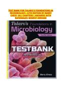 TEST BANK for Talaro&rsquo;s Foundations in Microbiology&comma; 12th Edition by Barry Chess & Kathleen Park Talaro &mdash; Chapters 1&ndash;27 with Verified Questions & Answers A&plus; &lpar;2026 Edition&rpar;