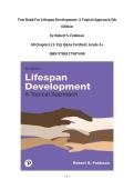 Test Bank For Lifespan Development&colon; A Topical Approach 5th Edition by Robert S&period; Feldman &vert;All Chapters &lpar;1-15&rpar;&vert; Q&As Verified &vert; Grade A&plus;&vert; ISBN 9780137987498