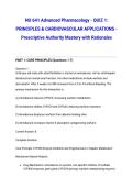 NU 641 Advanced Pharmacology - QUIZ 1&colon; PRINCIPLES & CARDIOVASCULAR APPLICATIONS - Prescriptive Authority Mastery with Rationales