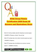 AFAA Group Fitness Certification Exam 2026 &ndash; 300&plus; Questions&comma; Answers & Visuals &vert; Anatomy&comma; Cueing&comma; Safety&comma; Programming