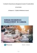 Test Bank for Human Resources Management in Canada 16th Canadian Edition &vert; All Chapters 1&ndash;17 &vert;Verified Q&A