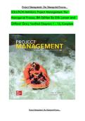 SOLUTION MANUAL Project Management&colon; The Managerial Process&comma; 8th Edition By Erik Larson and Clifford Gray Verified Chapters 1 - 16&comma; Complete provide