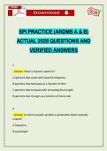 BUNDLED EXAMS&colon;&colon;&colon; ARDMS SPI ACTUAL 2026 UPDATE Q&A 100&percnt; PASS