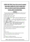 CHEM 1020 FINAL Exam fully solved & updated 2025-2026&vert; COMPLETE STUDY GUIDE WITH 100&percnt; ACCURATE QUESTIONS &ANSWERS&period; EXCELLENCE GUARANTEED&period; &lpar;EXAM 1&rpar;