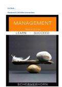 Management 12th Edition Test Bank - Schermerhorn Exam Questions