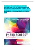 TEST BANK LEHNES PHARMACOLOGY FOR NURSING CARE 11TH EDITION BY JACQUELINE BURCHUM & LAURA ROSENTHAL LEHNE&rsquo;S NCLEX STYLE QUESTIONS WITH VERIFIED ANSWERS AND RATIONALES &ndash; FULL CHAPTERS 1&ndash;112 UPDATED 2026
