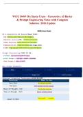 WGU D685 OA Study Cram - Generative AI Basics & Prompt Engineering Notes with Complete Solution &vert; 2026 Update