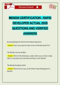 MENDIX CERTIFICATION - RAPID DEVELOPER ACTUAL 2026 QUESTIONS AND VERIFIED ANSWERS