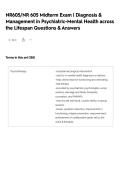 NR 605 Midterm Exam &vert; Diagnosis & Management in Psychiatric-Mental Health across the Lifespan Questions & Answers