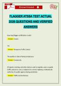 FLAGGER ATSSA TEST ACTUAL 2026 QUESTIONS AND VERIFIED ANSWERS