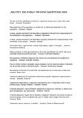 ASU-PSY 230 EXAM 1 REVIEW QUESTIONS 2026