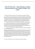 WGU D773 PA Task 1 - Ethical Dilemmas in Online Education Platforms with Complete Solution &vert; 2026 Update