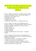 NUR 3525 ATI Pharmacology Proctor Exam Questions With Correct Answers 
